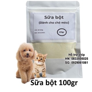 Sữa bột 100gr Sữa cho chó mèo dạng bột (Bio milk new)