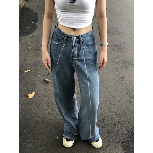 Varvet Quần Jeans Ống Rộng Siêu Dài Basic Phong Cách Mới Nhất Thị Trường