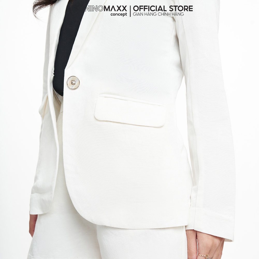 N&M Áo Blazer Nữ thời trang chất Linen pha cotton Rayon 2203022
