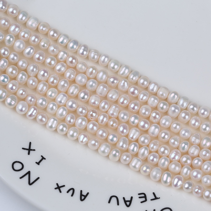 Chuỗi Hạt Ngọc Trai Tự Nhiên 5-6mm Dùng Làm Trang Sức Thủ Công