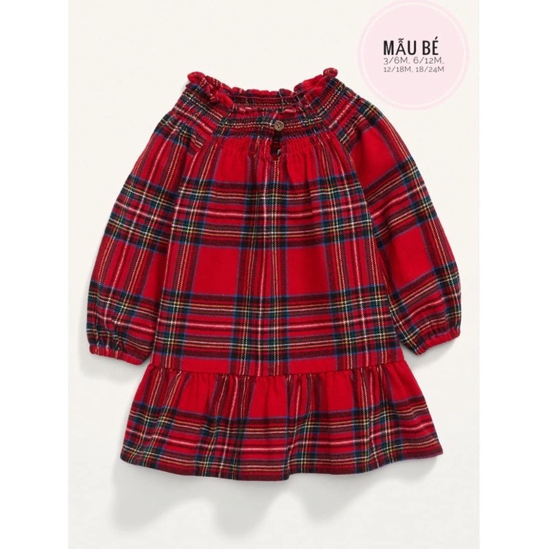 Váy đỏ caro Old Navy Gap_hàng chính hãng US