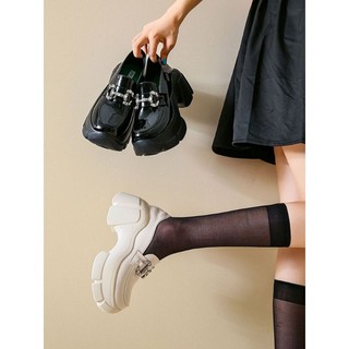 [⚡Sẵn🔥] GIÀY LƯỜI OXFORD NỮ ĐẾ CAO 7CM