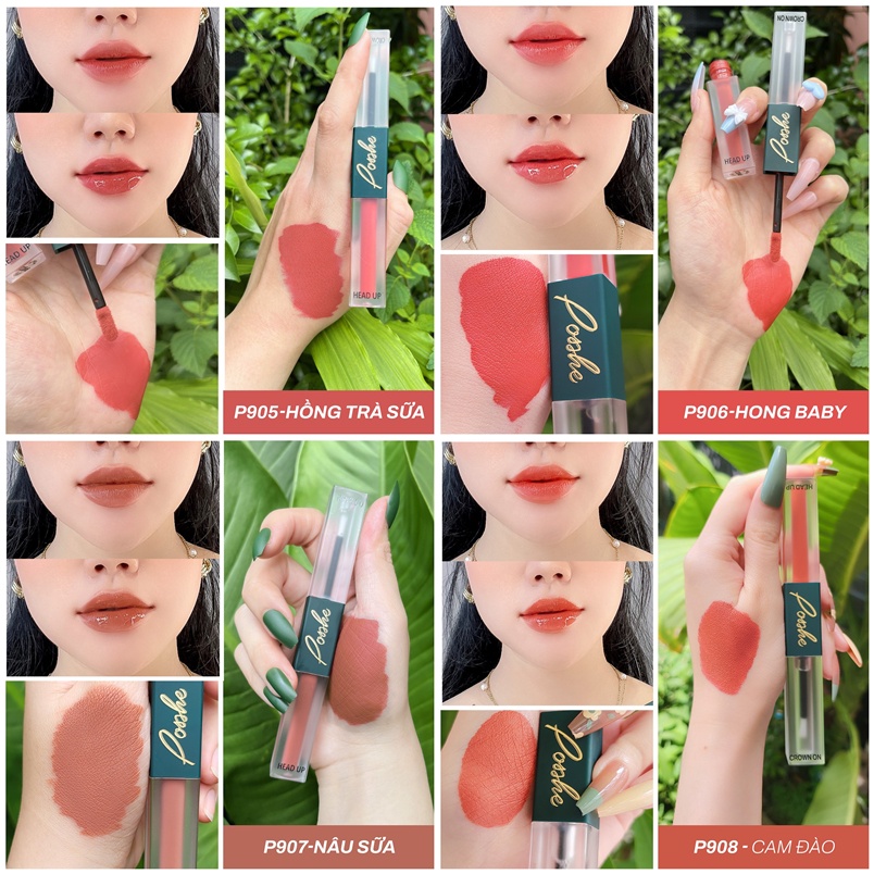 Son Kem 2 Đầu Posshe Siêu Lì Không Trôi - Mua 2 Cây Tặng Sáp Dưỡng Và Sáp Tẩy Trang Posshe Chính Hãng | BigBuy360 - bigbuy360.vn