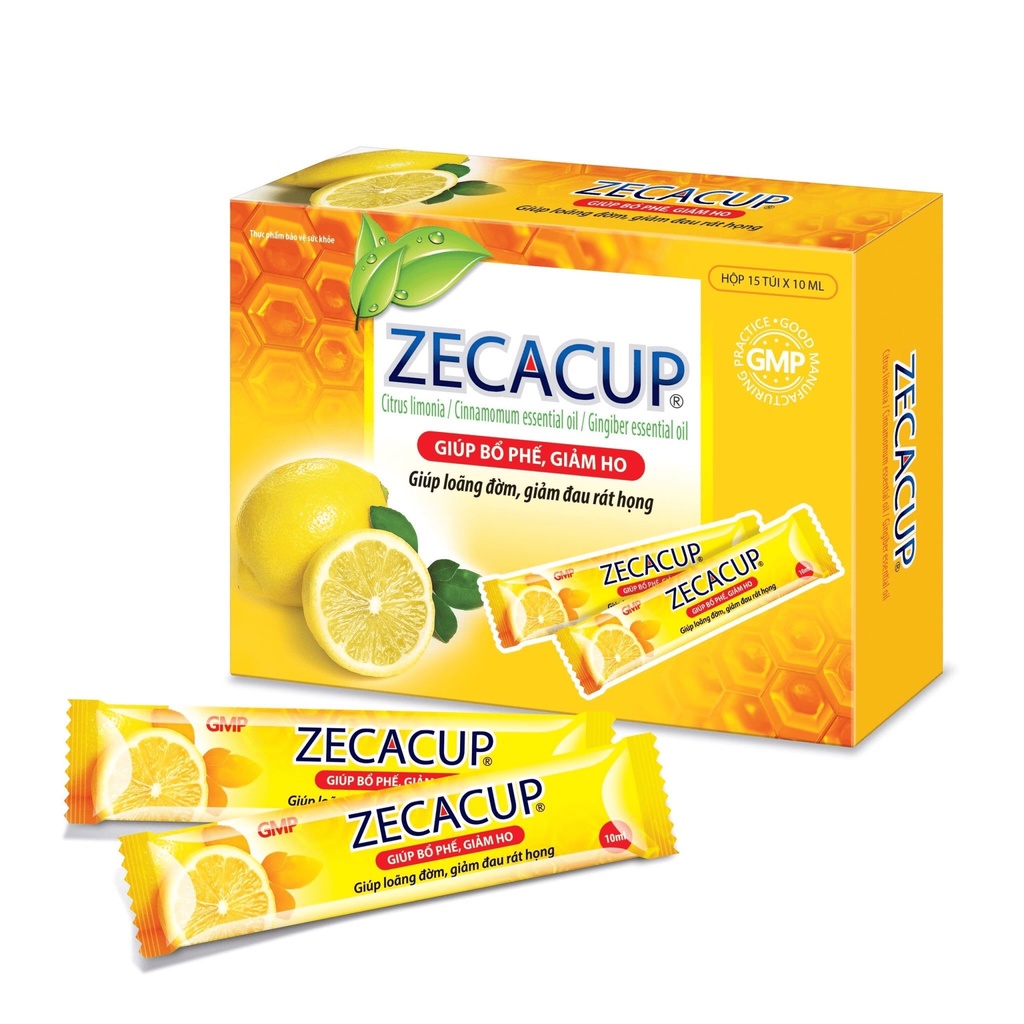 ZECACUP Dạng Túi - Bổ Phế, Giảm Ho, Loãng Đờm, Làm Ấm Đường Hô Hấp, Giúp Giảm Đau Rát Họng Và Khản Tiếng Do Ho Kéo Dài