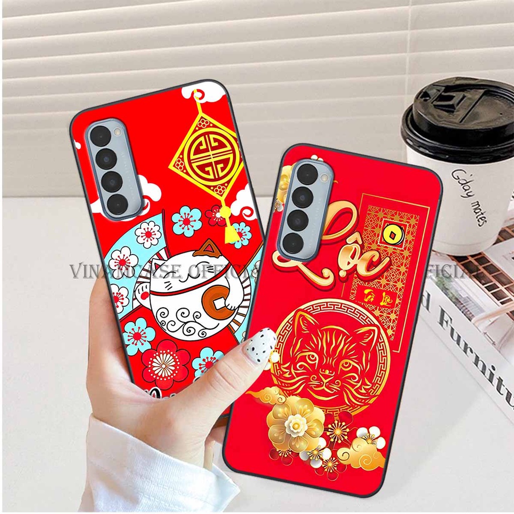 Ốp Oppo Reno4 /  Reno4 Pro / Reno 4 In hình Mèo thần tài tết