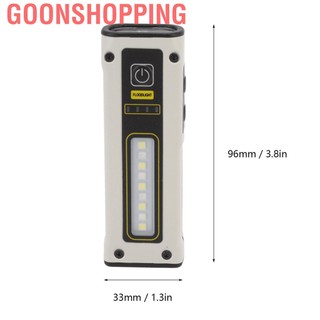 Goonshopping B59 Mini LED Multifunction Flashlight Portable Dual Light Sourse Strong Magnet Work