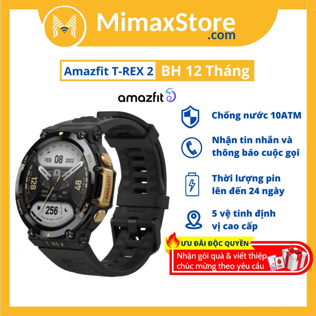 Đồng Hồ Thông Minh AMAZFIT T-REX 2 | Bản Quốc Tế - Chính Hãng | Bảo Hành 12TH | Mimax Store
