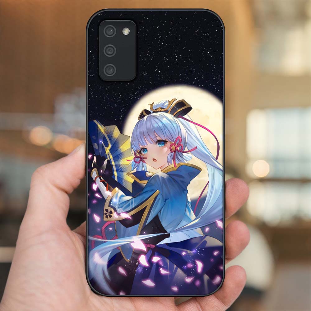Ốp lưng Samsung A02s viền đen in hình Ayaka Genshin Impact
