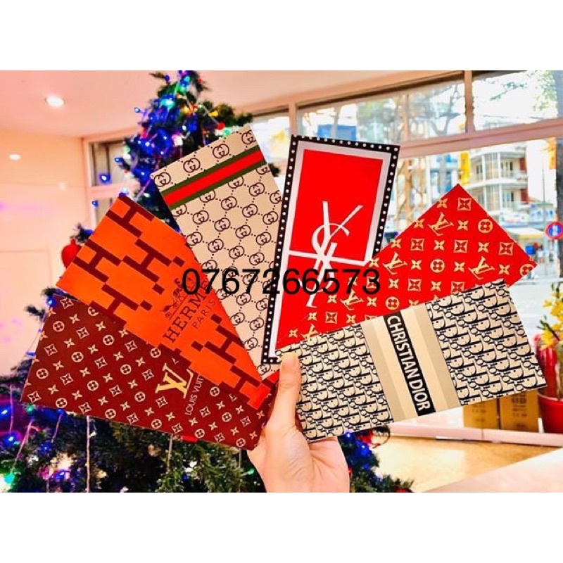Bao lì xì thương hiệu sang chảnh LV,Dior...(Sấp 10 bao) giá rẻ