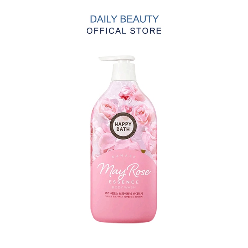 Sữa Tắm Happy Bath Rose Essence Brightning Body Wash 900g Daily Beauty Official