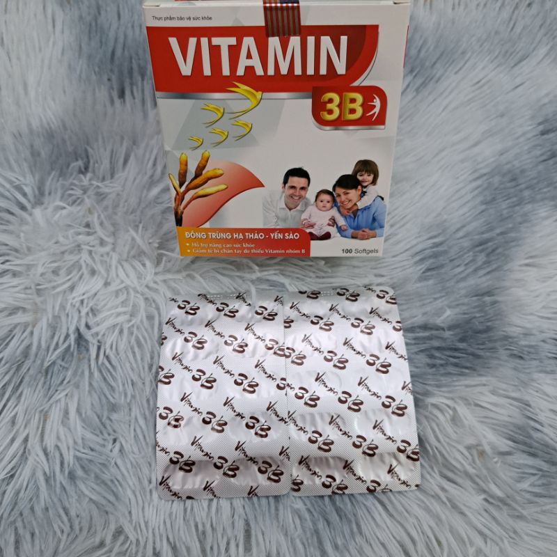 Viên uống VITAMIN 3B Đông trùng hạ thảo - Yến sào bổ sung  vitamin và khoáng chất bồi bổ cơ thể_Hộp 100 viên