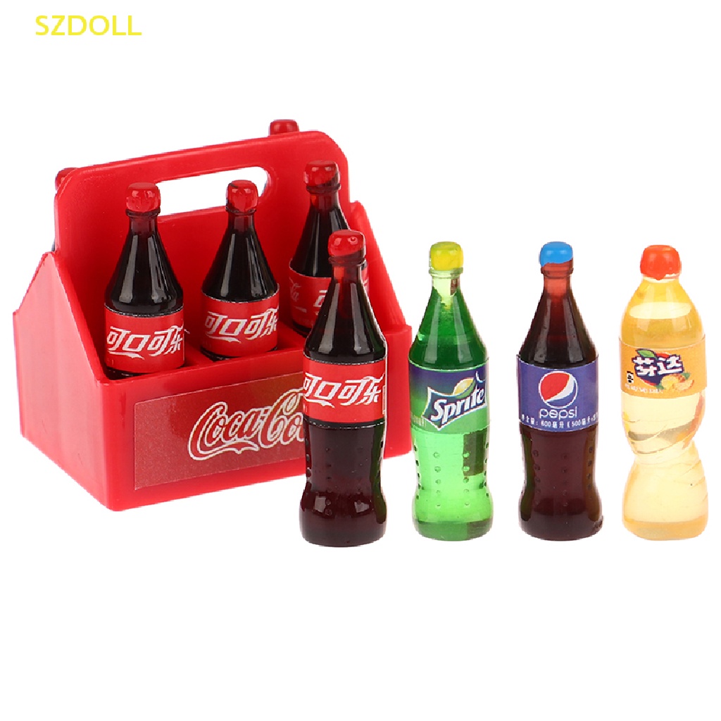 1 Set Chai Nước Ngọt / Soda / Coca Cola Đồ Chơi Nhà Búp Bê Thu Nhỏ DIY