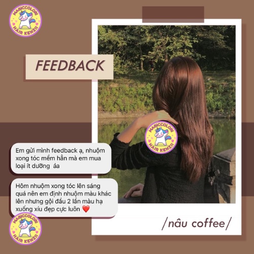 Thuốc Nhuộm Tóc Màu XANH ĐEN - NÂU ĐEN Không Tẩy Tặng Oxi Găng Tay Mũ Chùm Kenzii