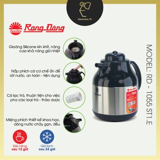 Phích giữ nhiệt Inox cao cấp (có đồ lọc) Rạng Đông 1055 ST1