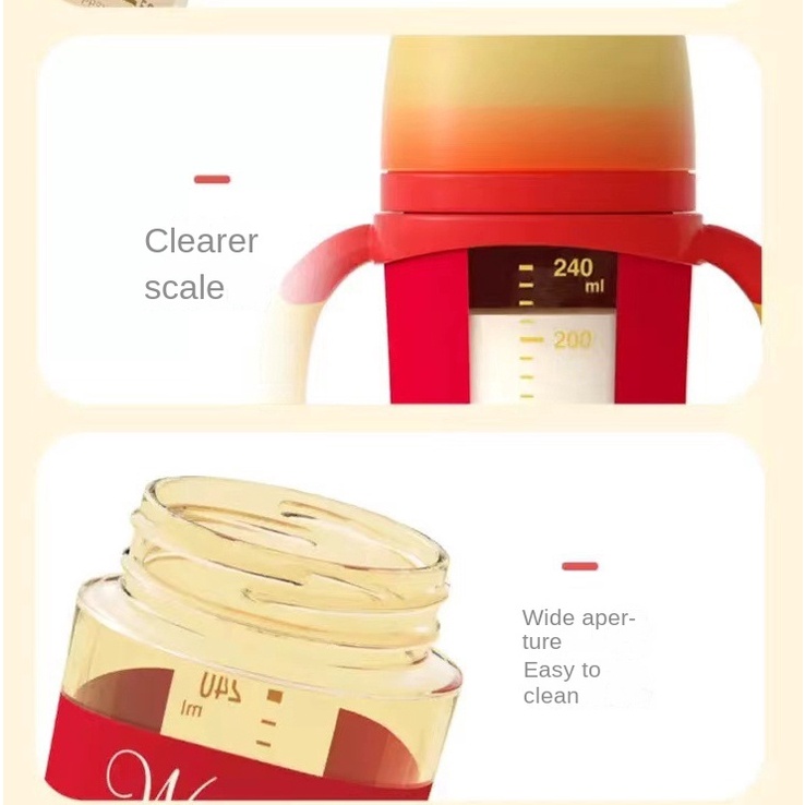 Pigeon Winnie Bears Bình Sữa Sữa Tự Nhiên Bản Rộng Hai Tay Cầm Bằng PPSU