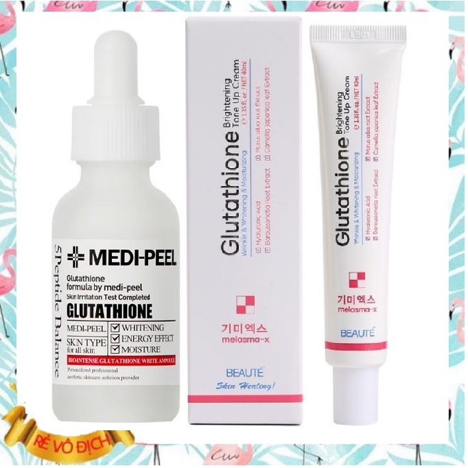 Dưỡng Trắng MEDIPEEL Glutathione 600 White Combo Serum Và Kem Dưỡng Medipeel