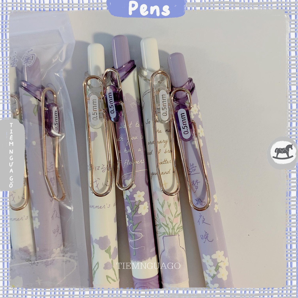 Bút gel MURA mực đen ngòi kim cao cấp 0.5mm - Ordinary Daisy-  Tiệm Ngựa Gỗ