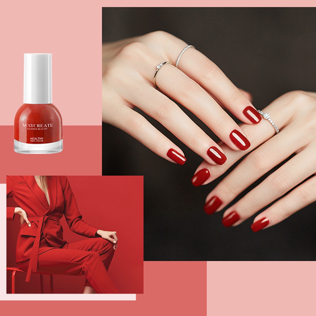 Sơn Móng Tay 10ml Thành Phần Không Dị Ứng Nhanh Khô Lâu Trôi Sắc Tố Cao Màu Sắc Sáng Bóng