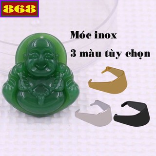 Mặt dây chuyền Phật Di lặc đá Xanh lá 3.4cm x 3.6cm - Mặt Phật đá phong thủy Bình an, Thịnh Vượng