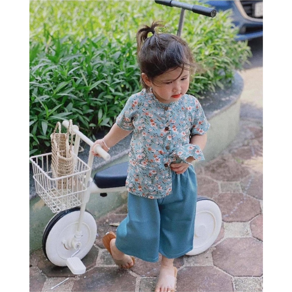 Áo bà ba lụa miền Tây cho bé