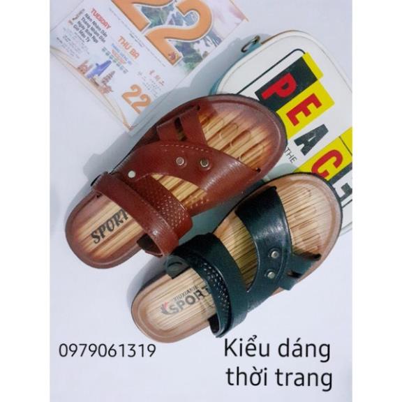 (Ảnh thật) Dép sandal nhựa giả da