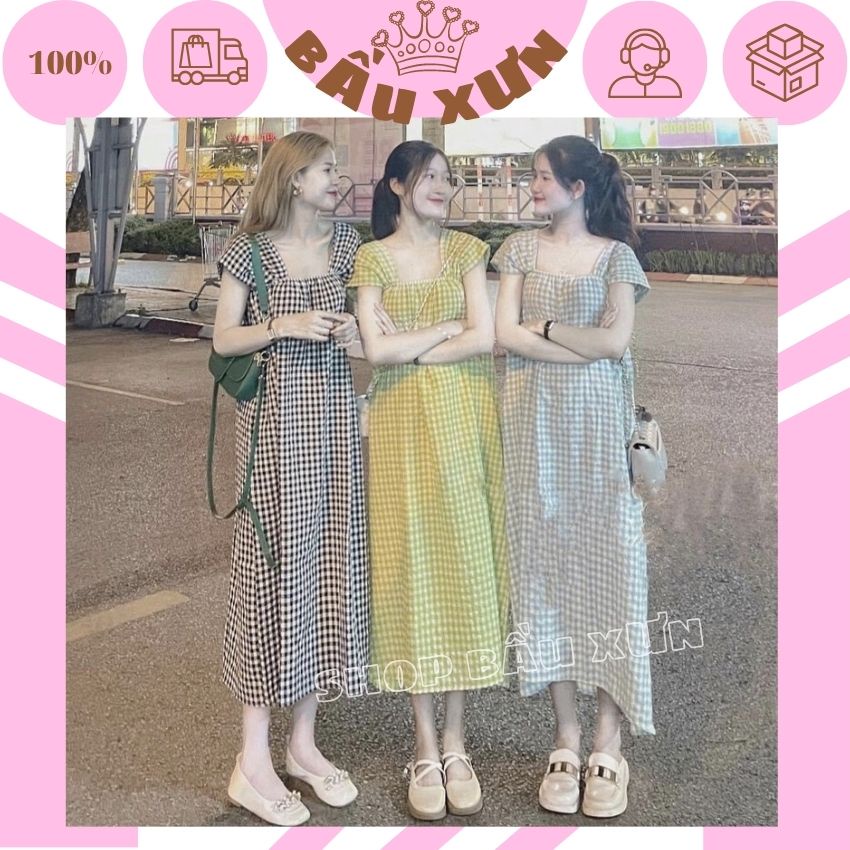 VÁY BẦU KẺ BẢN TO 2 DÂY CHẤT THÔ HÀN DỄ MẶC- VÁY BẦU MÙA HÈ TRẺ TRUNG CHO MẸ BẦU ĐI BIỂN ĐI CHƠI