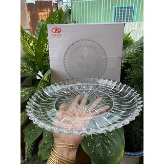 Dĩa thủy tinh mặt trời 30cm