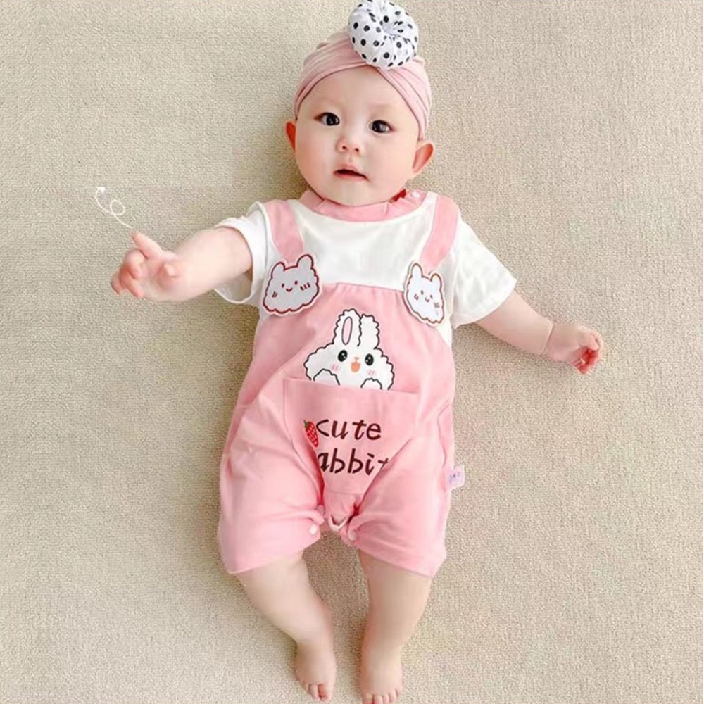 Body đùi ngắn tay cộc tay vải thun cotton Body suit liền thân cho bé sơ sinh bé trai bé gái SLH37