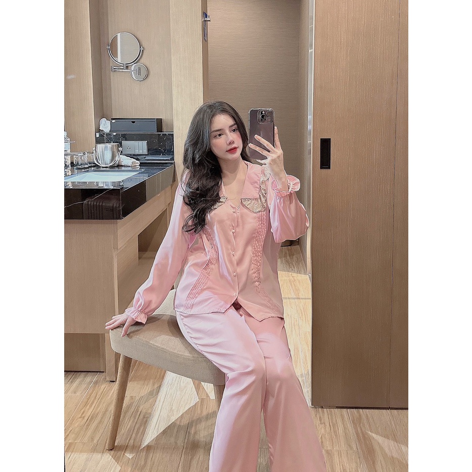 Đồ bộ nữ, đồ ngủ tiểu thử, pyjama nữ, pijama, chất liệu lụa latin mềm mịn, xưởng  may đo thiết kế