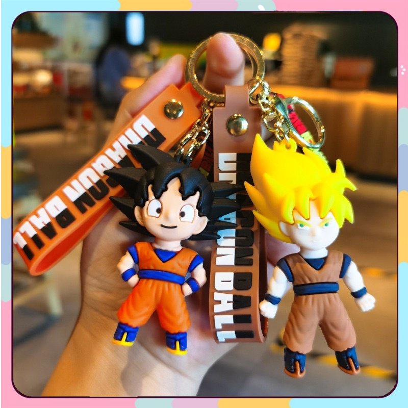 Móc khóa Nhân vật hoạt hình Dragon Ball bằng PVC Cao Cấp bền đẹp móc treo chìa khoá xe máy Anime