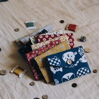 Ví Handmade "𝐌𝐞̀𝐨 𝐁𝐨̂𝐧𝐠"/Hoa, chất liệu Canvas/thô Hàn, Style Vintage, Nhỏ gọn, Đựng được các loại thẻ, giấy tờ