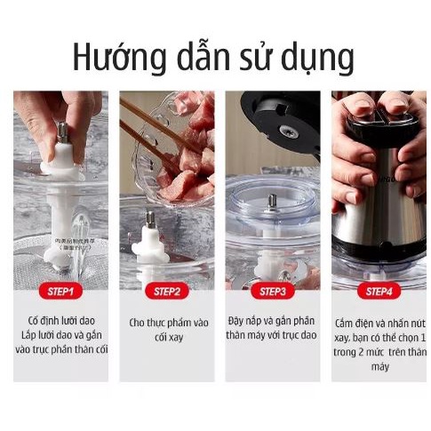 Máy Xay Thịt Đa Năng - Máy Xay Thịt Cối Thủy Tinh Cao Cấp Có BảoHành