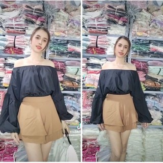 Sét áo trễ vai quần short