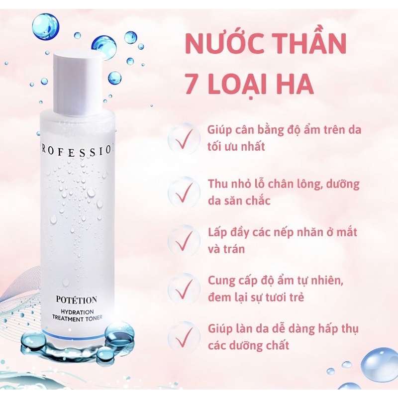 Toner Potetion Hydration Treatment 150ml - Nước hoa hồng tốt cho da sau làm PRP, sau phi kim, lăn kim, peel da