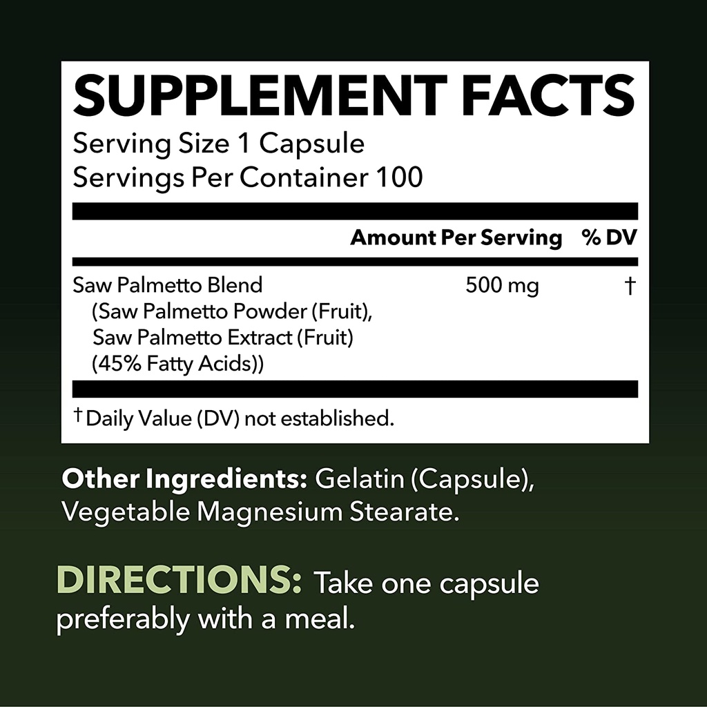 Saw Palmetto bán chạy nhất thế giới HAVASU hỗ trợ tuyến tiền liệt, hói đầu : 500mg 100 viên