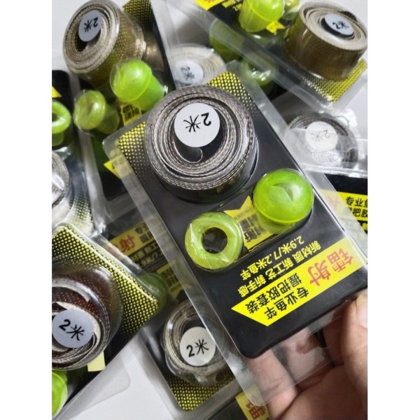 (Tặng Kèm bịt đối trọng và bịt đầu cần) Quấn cán cần có bịt đối trọng, cuốn cán cần 2m. Chống Trơn Trượt Cần Câu