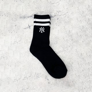 [HÀNG CHÍNH HÃNG] Vớ MLB cổ cao Two Line Small Logo