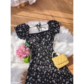 Pass váy Lép hoa nhí đen xinh xắn size S