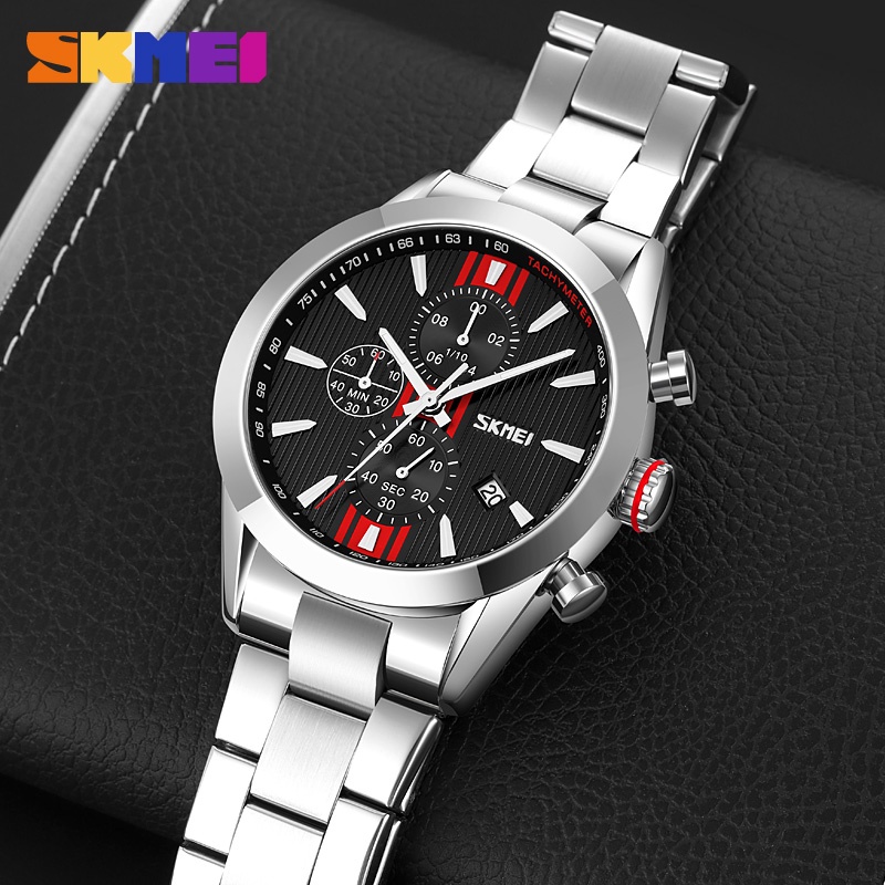 Đồng Hồ Quartz Nam SKMEI Chống Thấm Nước Dây Thép Không Gỉ Thời Trang
