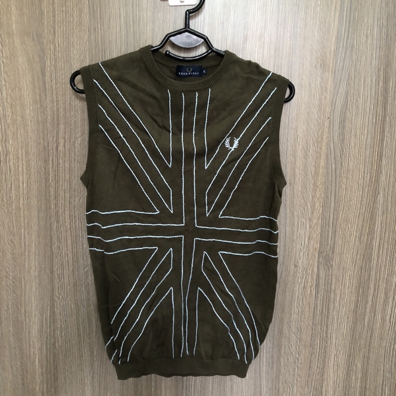 • Áo gile len mỏng fred perry chính hãng unisex cho nam và nữ•