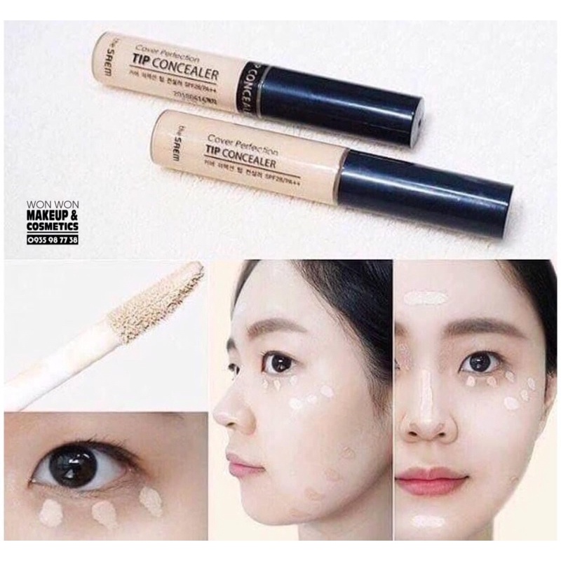 Kem Che Khuyết Điểm The Saem - Kem Che Khuyết Điểm The Seam Cover Perfection Tip Concealer SPF28 PA++ 6.5g