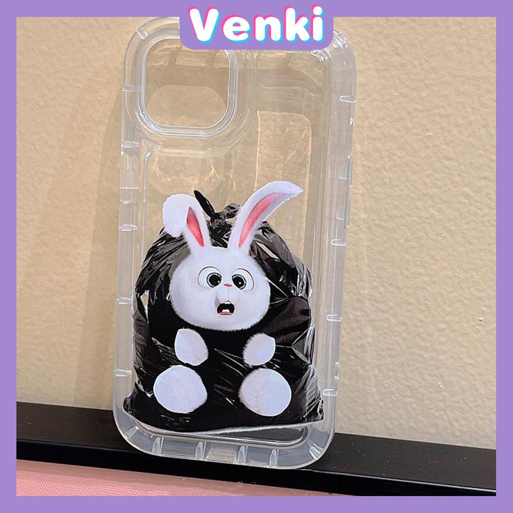Case For iPhone 14 Pro Max TPU Soft Jelly Airbag Clear Case Cute Cartoon Rabbit Camera Protection Shockproof For iPhone 14 13 12 11 Plus Pro Max 7 Plus X XR