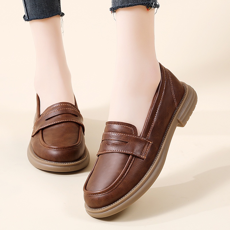 Giày Lười Da Đế Mềm Thoải Mái Thời Trang Cho Nữ