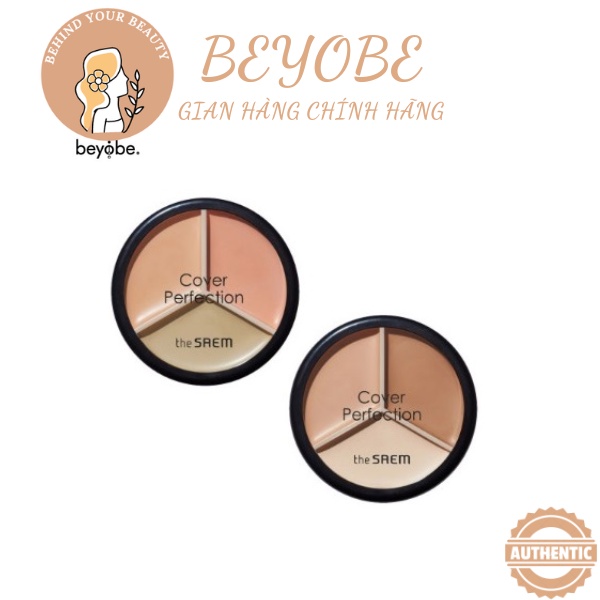 Kem che khuyết điểm The Saem Cover Perfection Triple Pot Concealer 4.5g