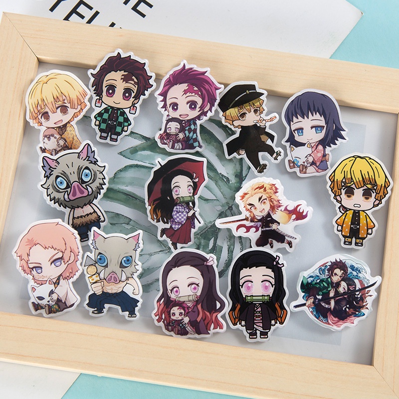H6 Huy hiệu pin cài áo balo túi xách trang trí hình anime Thanh gươm diệt quỷ Demon Slayer