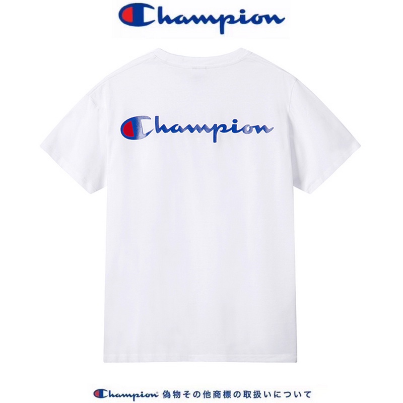 Áo Thun Tay Ngắn Dáng Rộng In Logo Champion Thời Trang Cho Cặp Đôi Lưng