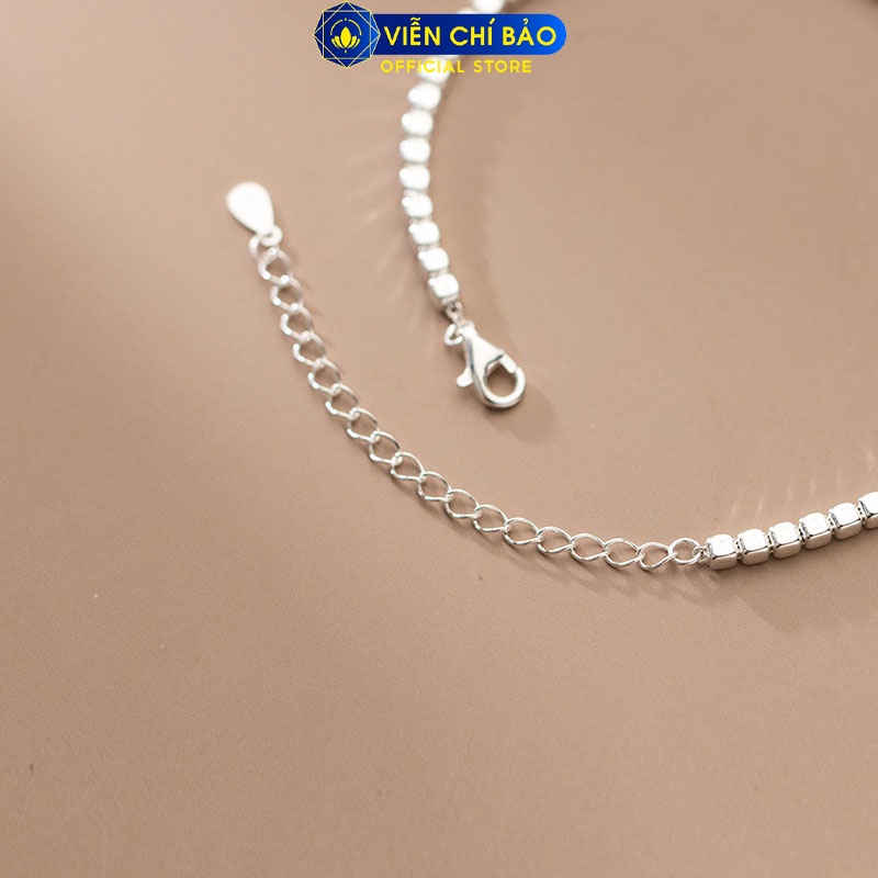 Lắc tay bi vuông chất liệu bạc Thái 925 thời trang phụ kiện trang sức nữ Viễn Chí Bảo L000070