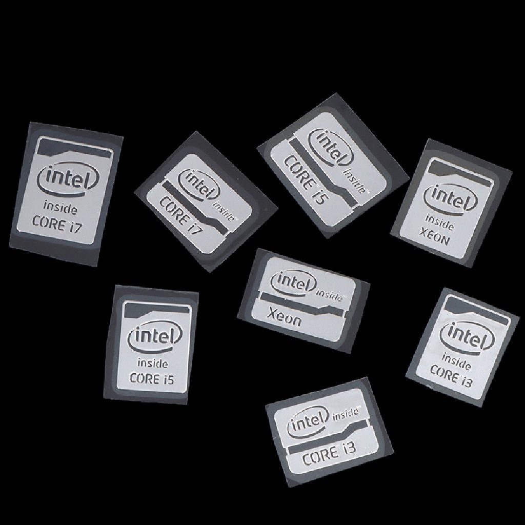 Miếng Dán Kim Loại Màu Bạc In Logo Laptop Intel CORE i3 i5i7