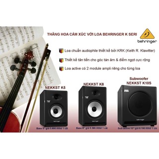 K10s loa sub kiểm âm liền công suất 300w behringer - loa sub studio behringer bass 10" - giá 1 loa