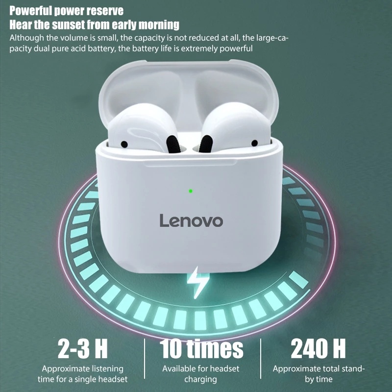 Tai Nghe Nhét Tai Thể Thao Bluetooth Không Dây Cảm Ứng HD Kèm Mic Lenovo QY3